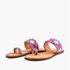 Fuchsia Aztec Beaded Toe Sandals - Image 2