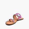Fuchsia Aztec Beaded Toe Sandals - Image 3